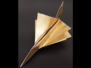 Origami fighter jet (HD85507B II) tutorial.