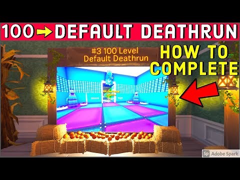 How to Complete 100 Level Default Deathrun by JDuth 6829-1378-2440 Fortnite Creative Deathrun Map!