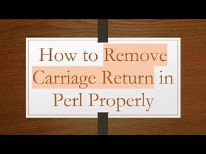 How to Remove Carriage Return in Perl Properly