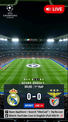 benfica vs real madrid live stream DROP A LIKE ❤️ & SAVE THIS VIDEO This video will automatically switch to LIVE at kickoff! Real Madrid vs Benfica LIVE Europe - UEFA Champions League How to watch live football: Open App Store Search 'UbeCast' Install & open app Open YouTube and watch live football real madrid vs benfica benfica vs real madrid real madrid live benfica live uefa champions league live uefa champions league live stream real madrid vs benfica live real madrid vs benfica real madrid 