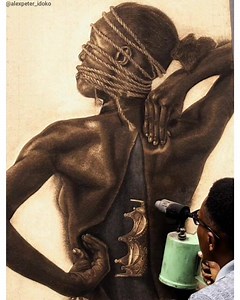 Progress stage video Drawn with Razorblade on wood(Burning some parts darker) #art #hyperrealism | Alex Peter Idoko Arts