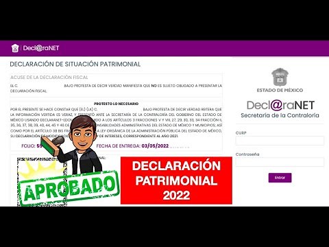 DECLARACIÓN PATRIMONIAL 2022 DECLARANET ESTADO DE MÉXICO