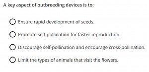 A key aspect of outbreeding devices is to:Ensure rapid develo... | Filo