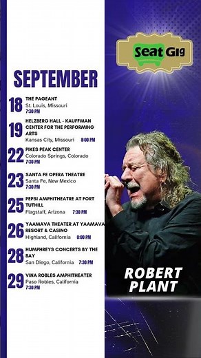 Robert Plant Tour 2026