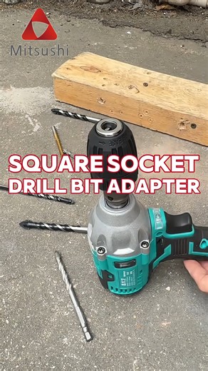 1.8K views · 16 reactions | ⚙️With the Square Socket Drill Bit Adapter——durable, versatile, and built for precision. Perfect for turning drills into powerful drivers, ensuring efficiency and convenience in every project. #drilling #drillingtools #drillingmachine | Mitsushi | Facebook