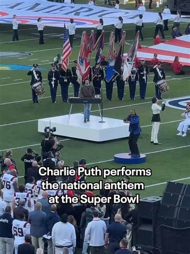 Charlie Puth Sings National Anthem at Super Bowl