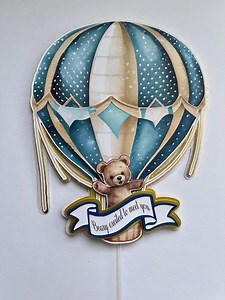 Teddy Bear Hot Air Balloon Cake Topper - Etsy