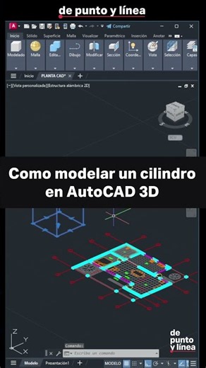 How to Model a Cylinder in AutoCAD 3D | BASIC AUTOCAD COURSE 59