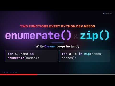 Enumerate() and Zip() function explained in Python for Beginners || Learn Python