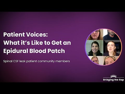 Patient Voices on Epidural Blood Patching