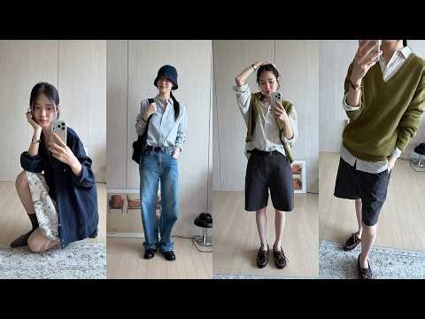 여름 전 . . 교복이 될 셔츠 활용법 5가지 + 셀프 바지 컷팅 ✂️