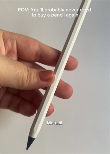 A pencil… but make it metal ✨✏️ Metacil Metal Pencil writes smoothly without sharpening and feels super premium in hand. #Metacil #StationeryFinds #DeskEssentials #StudySetup #JapaneseStationery