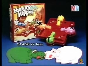 The Hungry, Hungry Hippos Game Advert 1980s 80s UK