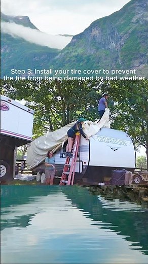 How to install an travel trailer RV cover?