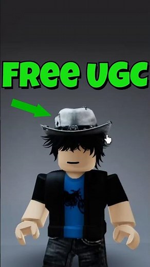 Roblox Free UGC! How To Get Black Hair w White Cowboy Hat | Roblox | Free UGC