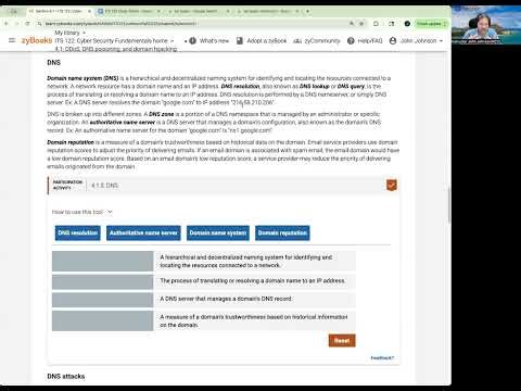 ITS 122 - 4.1 - DDOS, DNS Poisoning, and Domain Hijacking
