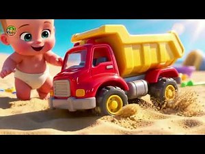 Sandbox Vehicle Adventure 🏖🚛🚲 | Learn Vehicles, Colors & Fun for Kids | Preschool Educational Video