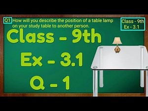 Class - 9th, Ex - 3.1, Q 1 (COORDINATE GEOMETRY) Maths NCERT CBSE