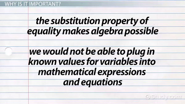 Substitution Property | Definition & Examples