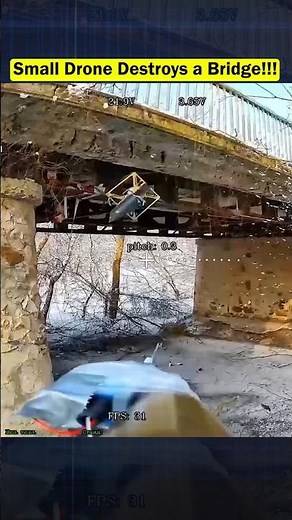 Russian FPV Drone Triggers Pre-Planted Explosives on Key Bridge