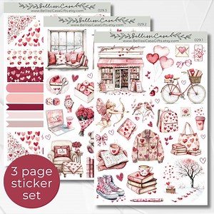 Seasonal Planner Sticker Sheet Set, Valentines Day Calendar Planner Journaling Sticker Set, Cute Aesthetic Bullet Journal Sticker Pack 029 - Etsy