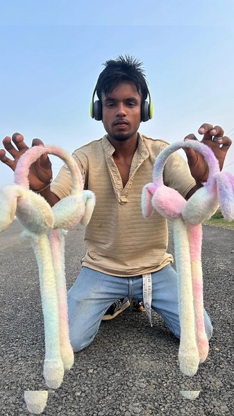 Most Viral Cute Earmuffs Vs Original Wireless Headphone Unboxing Test 😛