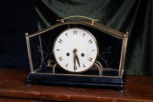 Vintage German Glass Mantel Clock | Euramca Mid-century Modern - Etsy