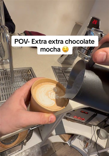 POV- Extra extra chocolate mocha 🤤 #chocolate #sugar #coffee #cafe #mocha