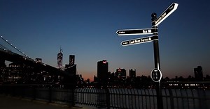 Internet-connected street sign literally Points you in the right direction