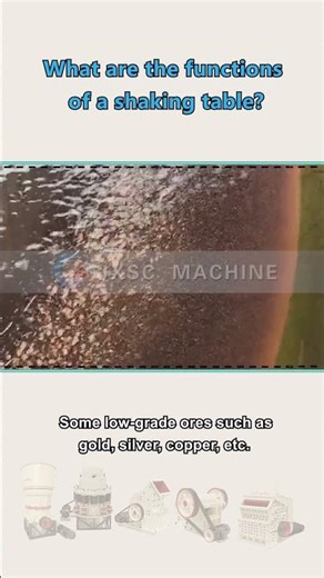 What are the functions of a shaking table?