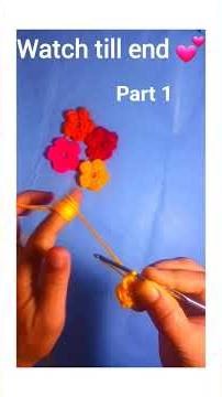 😱 want this flower tutorials 😍 #shorts #crochet #viral