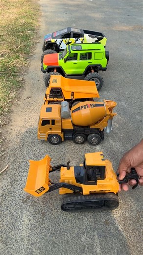 Three Construction Truck Vs Tesla RC Lineup & Real Power Crash Test 😱