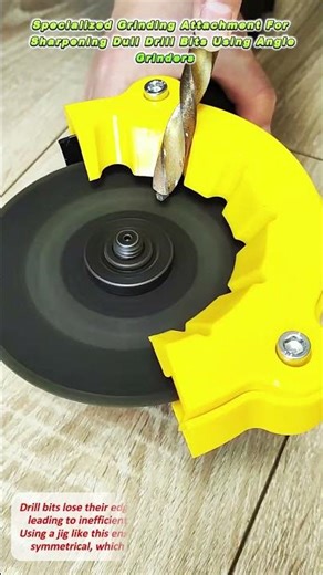 Specialized Grinding Attachment For Sharpening Dull Drill Bits Using Angle Grinders