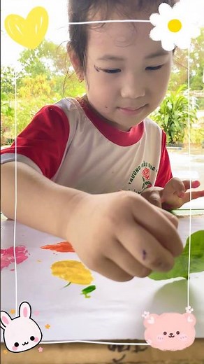 Học Vẽ In Lá Cùng Kim Chi Lá 2! | Hoạt động ngoài trời cho bé | Mỹ Hương Mầm Non