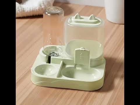 Stop wasting money on messy, high-maintenance pet feeders… this 2-in-1 system keeps your cat fed AND