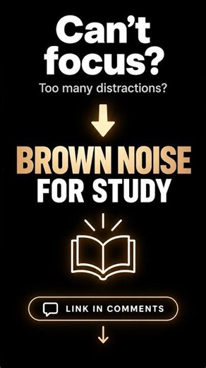 Brown Noise for Study 🧠 Black Screen