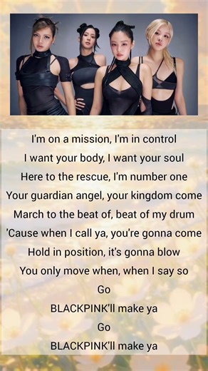 BLACKPINK - 'GO' (Lyrics) #블랙핑크 #blackpink #go #lisa #jennie #jisoo #rose #yg #blackpinkyg