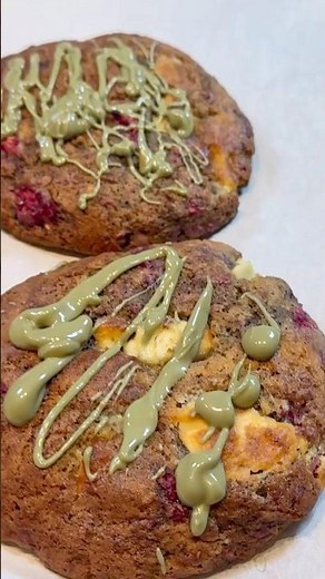 Des Cookies Chocolat Blanc Framboise😍😋