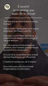 ⬇️ Comment désactiver le mode hypervigilance ?Si ton corps est constamment en alerte, que tu analyses tout, que tu cherches les moindres signes de danger, ce n’est pas un état normal.C’est ton système nerveux qui a appris à se méfier de tout pour te protéger. Le problème, c’est que cette alerte permanente brûle toute ton énergie et t’empêche de te reposer.Alors, comment en sortir ?(Ecris « Oui » en commentaire, et bénéficie de mon bilan offert pour enfin comprendre ton anxiété et apprendre à la 