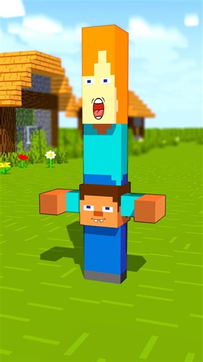 Pull yourselves together, Steve and Alex! - Minecraft Animation #shorts