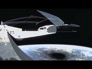 view of the solar #eclipse from a Starlink satellite on orbit - solar eclipse from space