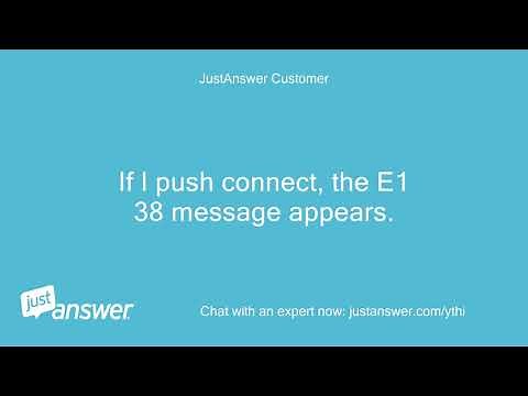 I have an E1 38 message on my honeywell thermostat model