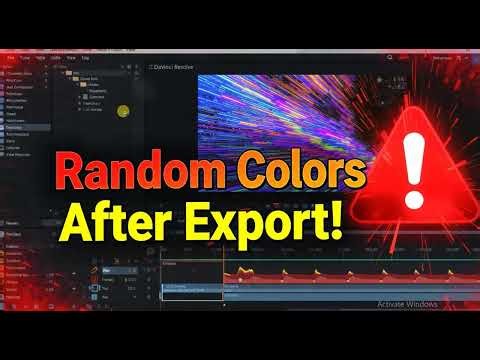 How to solve DaVinci Resolve export showing random colors after rendering