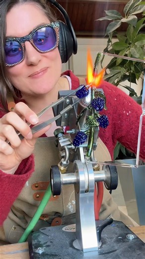 Glass Blue Raspberry #glassblowing #pov #ai #trejayne