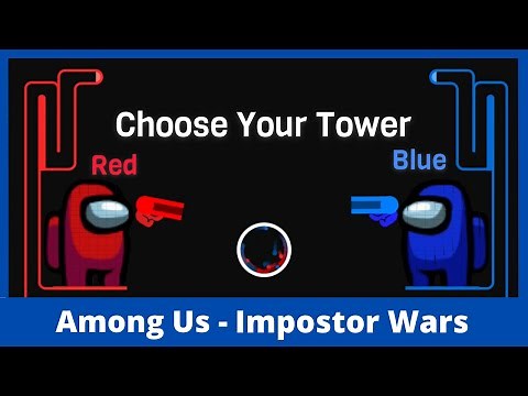 Among Us Wars - Red and Blue battle it out (NEW) | Algodoo Marble Race | Algolab