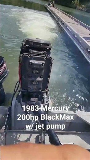 1983 Mercury 200hp BlackMax V6 2-stroke w/ tiller & jet pump ‪@OutboardMadness‬ #outboardmadness