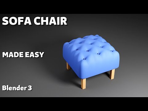 sofa chair modeling in blender 3.0