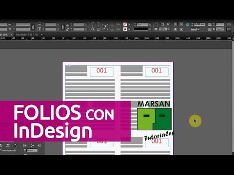 Tutorial InDesign / numeración con folios