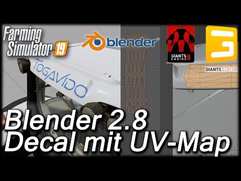 LS19 Modding #26 Blender 2.8 gebogenen Aufkleber mit Blender und UV Map erstellen