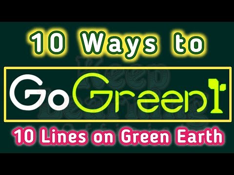 10 ways to go green || Keep Learning Official. #gogreen #10lines